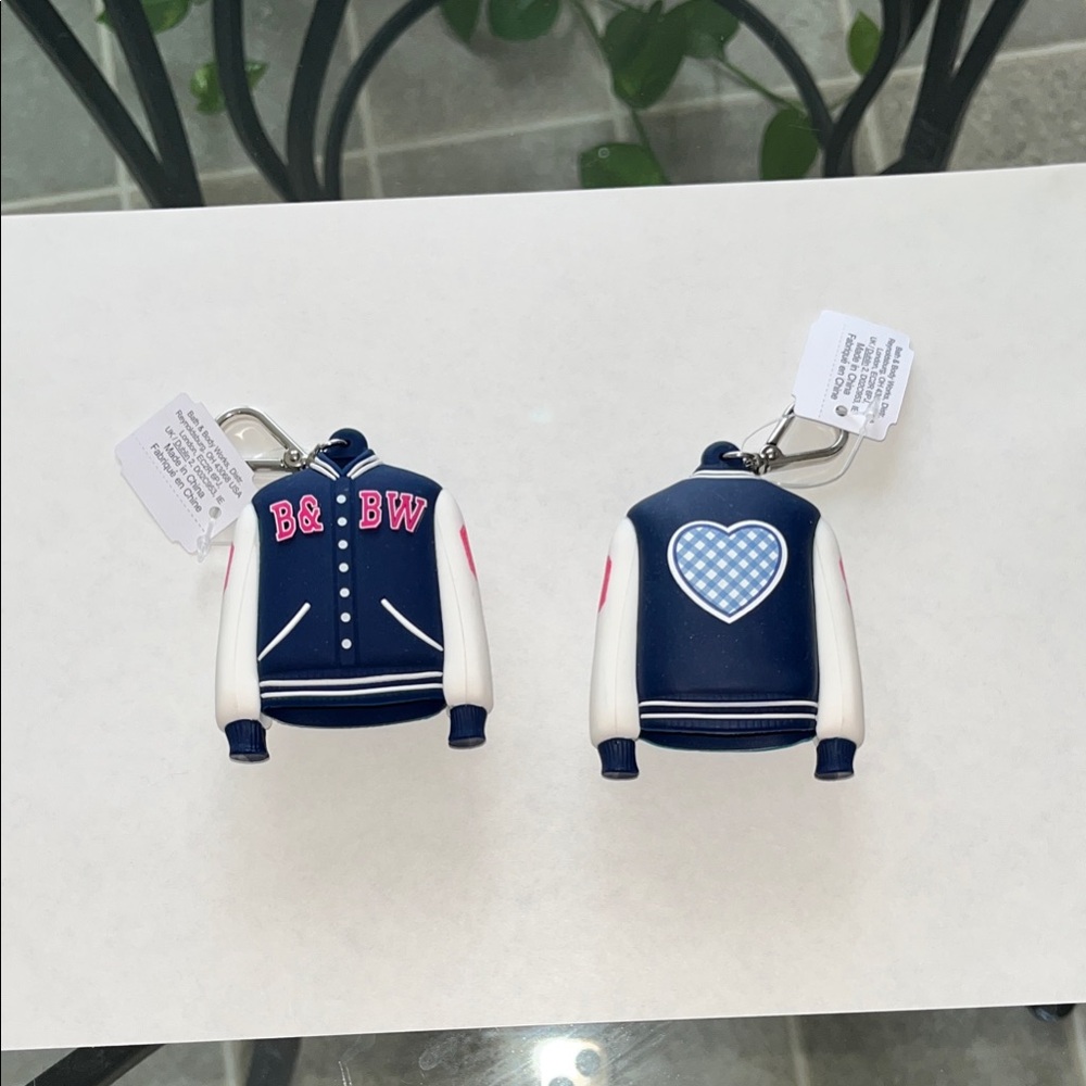 Bath & Body Works Varsity Jacket hand sanitizer holder.